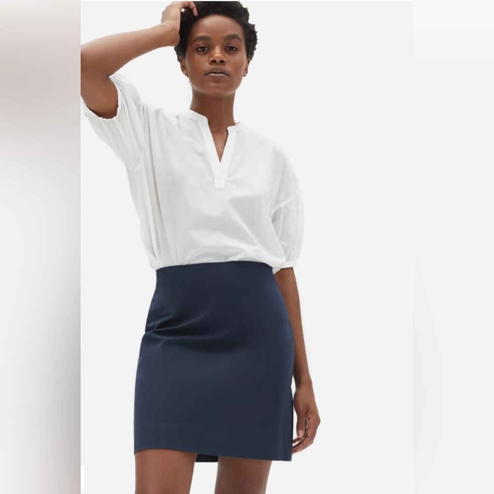 Everlane The Almost-Mini Skirt in Navy - 2